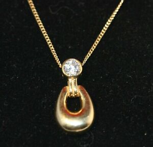 【送料無料】ネックレス ペンダントゴールドストーンセット9ct gold stone set pendant|hokushin