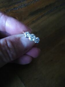 【送料無料】ネックレス　9ctゴールド100ct moissaniteサイズo9ct gold 100ct moissanite trilogy ring size o 31,187円