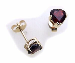 【送料無料】ネックレス ゴールドイヤリングハートガーネットwomens earrings heart garnet in real gold 585 yellow shaped|hokushin