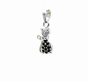 【送料無料】ネックレス　ホワイトゴールドペンダントwhite gold pendant 18kt small cat