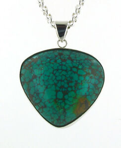 【送料無料】ネックレス スターリングシルバーターコイズハートペンダントlarge turquoise heart pendant set in sterling silver|hokushin