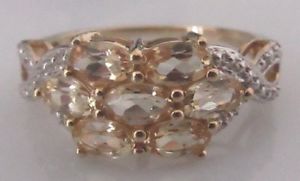 送料無料 N Cluster ネックレス イエローゴールドマルチクラスタリングサイズsecondhand 9ct Yellow Gold Multi Oval Morganite Ring Oval Cluster Ring Size N 12 Hokushin