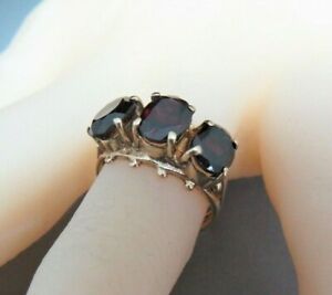 【送料無料】ネックレス ビンテージゴールドガーネットリングvintage, chunky, 9ct gold amp; garnet ring l ref xbod|hokushin