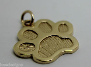 【送料無料】ネックレス ローズホワイトゴールドペンダントkaedesigns, large 9ct yellow or rose or white gold charm dog animal paw pendant|hokushin