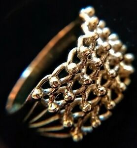 【送料無料】ネックレス　ビンテージゴールドキーパーリングロンドンサイズvintage hmd 9ct gold 4 row open keeper ring, london 1984, uk size r12, 48grm