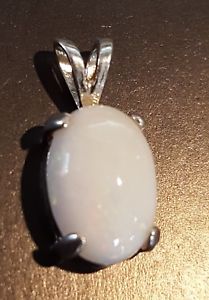 【送料無料】ネックレス　クーバーピディオパールスターリングシルバーペンダント&times;genuine coober pedy oval opal 925 sterling silver pendant 115 x 79mm 207ct｜hokushin