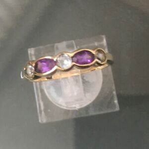 【送料無料】ネックレス　ゴールドアメジストリングサイズwomens 9ct gold quality amethyst ring hallmarked weight 23g size p stamped