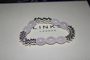 【送料無料】ネックレス　ロンドンスターリングシルバーローズクオーツキャンディブレスレットリンクgenuine links of london sterling silver rose quartz sweetie bracelet medium