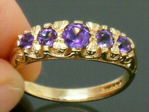 【送料無料】ネックレス ゴールドkゴールドアメジストヴィンテージリングサイズ9ct gold 9k gold amethyst vintage hallmarked ring size p|hokushin