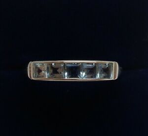 【送料無料】ネックレス　トパーズ5ストーンリング9ctホワイトゴールド サイズp 12 775 30gfine blue topaz five stone ring 9ct white gold size p 12 us 775 30g