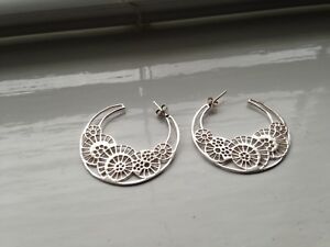 【送料無料】ネックレス　スターリングwarringssterling silver filigree large hoop warrings 31,187円