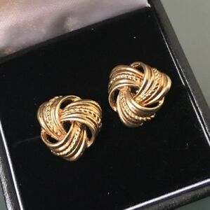 【送料無料】ネックレス　サイズイヤリングゴールド9ct gold women&rsquo;s large in size earrings stamped weight 3g｜hokushin
