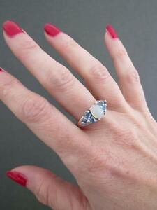 【送料無料】ネックレス　ヴィンテージトパーズファイアーオパールvintage topaz fire opal silver ring