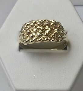 【送料無料】ネックレス　イエローゴールドリングサイズ9ct yellow gold keepers ring size t｜hokushin