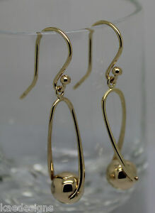 【送料無料】ネックレス　kaedesigns9ctイエローホワイトhook gold 8mm ball drop earringkaedesigns, 9ct yellow or white or rose gold hook gold 8mm ball drop｜hokushin 31,187円