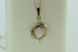 【送料無料】ネックレス 9ctイェローゴールドオパールペンダントチェーン9ct yellow gold opal pendant and chain|hokushin