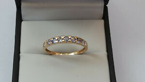 【送料無料】ネックレス　ゴールドタンザナイトリングlovely 9ct gold tanzanite eternity ring