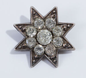 【送料無料】ネックレス ビクトリアアンティークスターリングシルバースターブローチantique victorian sterling silver paste star brooch|hokushin