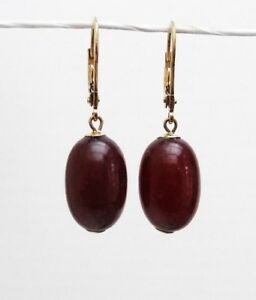 【送料無料】ネックレス　vintage 9ct barrel cherry amber earringsvintage 9ct barrel cherry amber earrings