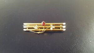 【送料無料】ネックレス　ヴィンテージゴールドデザインアメジストブローチシードパールvintage 9ct gold floral design broach amethyst 040ct amp; seed pearl