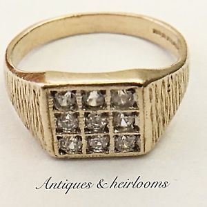 【送料無料】ネックレス　ビンテージvintage gents 9ct solid gold signet ring fully hallmarked 9ct 375 quality