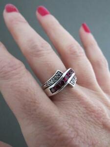 【送料無料】ネックレス ビンテージアールデコシルバールビーリングvintage art deco silver ruby ring|hokushin