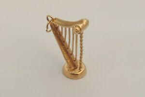 【送料無料】ネックレス ビンテージゴールドアイリッシュケルティックハープrare vintage hm 9ct gold 3d irish or celtic harp charm 377 g|hokushin