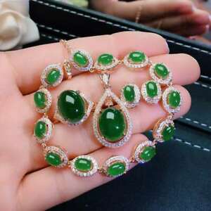 【送料無料】ネックレス　hetianジャスパー925スターリングペンダントイアリングセットnatural hetian jasper 925 sterling silver pendant earrings ring bracelet set