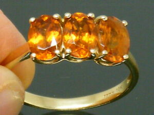 【送料無料】ネックレス 9ct9kゴールド300ctオレンジレモンサイズp9ct gold 9k gold 300ct orange citrine hallmarked ring size p|hokushin