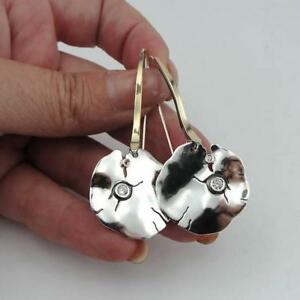 【送料無料】ネックレス　ハダルデザイナーイエローゴールドスターリングシルバージルコンイヤリングミリhadar designers handmade long 9k yellow gold sterling silver zircon earrings ms 31,187円