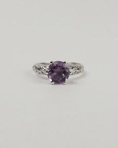 【送料無料】ネックレス　ホワイトゴールドアメジストリングサイズ9ct white gold amethyst ring uk size n us 6
