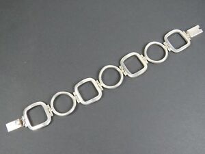【送料無料】ネックレス ビンテージメキシコスターリングシルバーファンシーリンクブレスレットvintage mexican sterling silver fancy link bracelet c1980