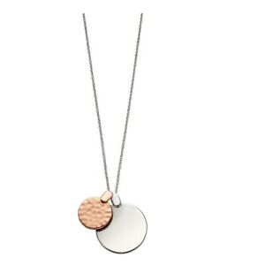 【送料無料】ネックレス　ディスクオーバーラップfiorelliシルバーペンダントp4696fiorelli silver overlapping circle disc hammered pendant p4696