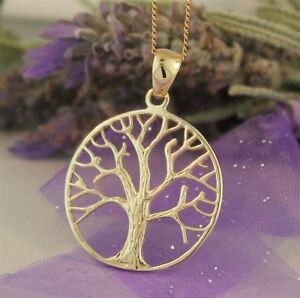 【送料無料】ネックレス イエローゴールドライフペンダントイエローゴールドツリーbrand yellow gold tree of life pendant guaranteed genuine 9k yellow gold|hokushin