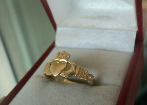 【送料無料】ネックレス アイルランドイエローゴールドッドクラダリングアイルランドサイズ irish 9ct yellow gold claddagh ring irish hm hibernia size l to m|hokushin