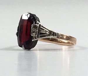 【送料無料】ネックレス　ヴィンテージ9ctwルビーサイズ23 j12グラムvintage 9ct gold ring wsynthetic ruby size j12 23grams worn