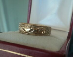 【送料無料】ネックレス　ヴィンテージ9ctイェローゴールドアイルランドcladdagh サイズpvintage 9ct yellow gold irish claddagh wedding ring size p