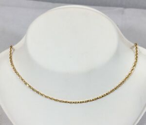 【送料無料】ネックレス 2mm9ctリンクチェーン51cm 38グラム9ct 2mm solid gold link chain 51cm 38grams|hokushin
