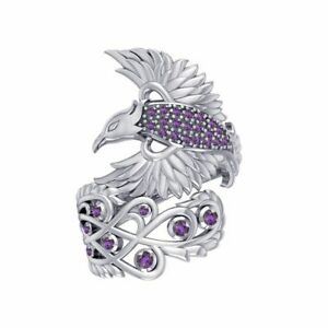 【送料無料】ネックレス　フェニックススターリングシルバーピーターストーンリングflying phoenix gemstone 925 sterling silver ring by peter stone jewelry｜hokushin