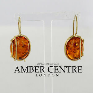 【送料無料】ネックレス　イタリアハンドメイドユニークドイツバルトイヤリング￥italian handmade unique german baltic amber 9ct gold earrings ge0110 rrp260｜hokushin