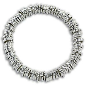 【送料無料】ネックレス　スターリングシルバーブレスレット925 sterling silver stretchy charm bracelet heavy weight 75