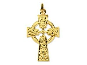 【送料無料】ネックレス レディースゴールドプレゼンテーションボックスセルティックチェーンクロスladies 9ct gold hallmarked celtic cross with chain in presentation box|hokushin