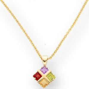 【送料無料】ネックレス　イエローゴールドアメジストペリドットガーネットシトリンペンダントベルチャー9ct yellow gold amethyst, peridot, garnet amp; citrine pendant w 1625 belcher
