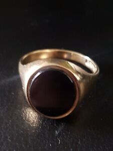 【送料無料】ネックレス ヴィンテージゴールドオニキスメンズリングサイズvintage 9ct gold onyx mens ring size y 56g|hokushin