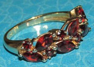 【送料無料】ネックレス　イエローゴールドマルチマルチガーネットカットクラスタリングサイズsecondhand 9ct yellow gold multi cut multi garnet cluster ring size p 32,487円