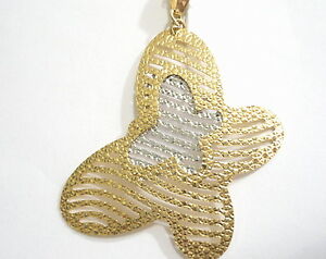 【送料無料】ネックレス ペンダントゴールドktペンダントpendant gold 18kt 750 butterfly bicolor pendant butterfly white|hokushin