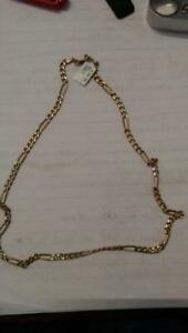 【送料無料】ネックレス　9ctフィガロチェーン9ct figaro chain