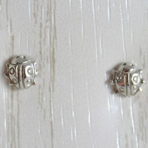 【送料無料】ネックレス　ミニテントウムシ05 cmホワイトゴールドイアリング750 18kwhite gold earrings 750 18k for girl, mini ladybugs, length 05 cm