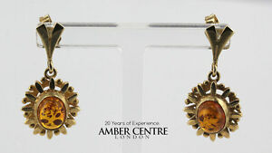 【送料無料】ネックレス　9ctイアリングge0283 rrp260イタリアドイツバルトitalian made german baltic amber in 9ct gold drop earrings ge0283 rrp260