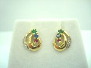 【送料無料】ネックレス　リングｋイエローゴールドエメラルドルビーサファイアrings 18k yellow gold 750000 emeralds ruby sapphires 199 g r77126｜hokushin